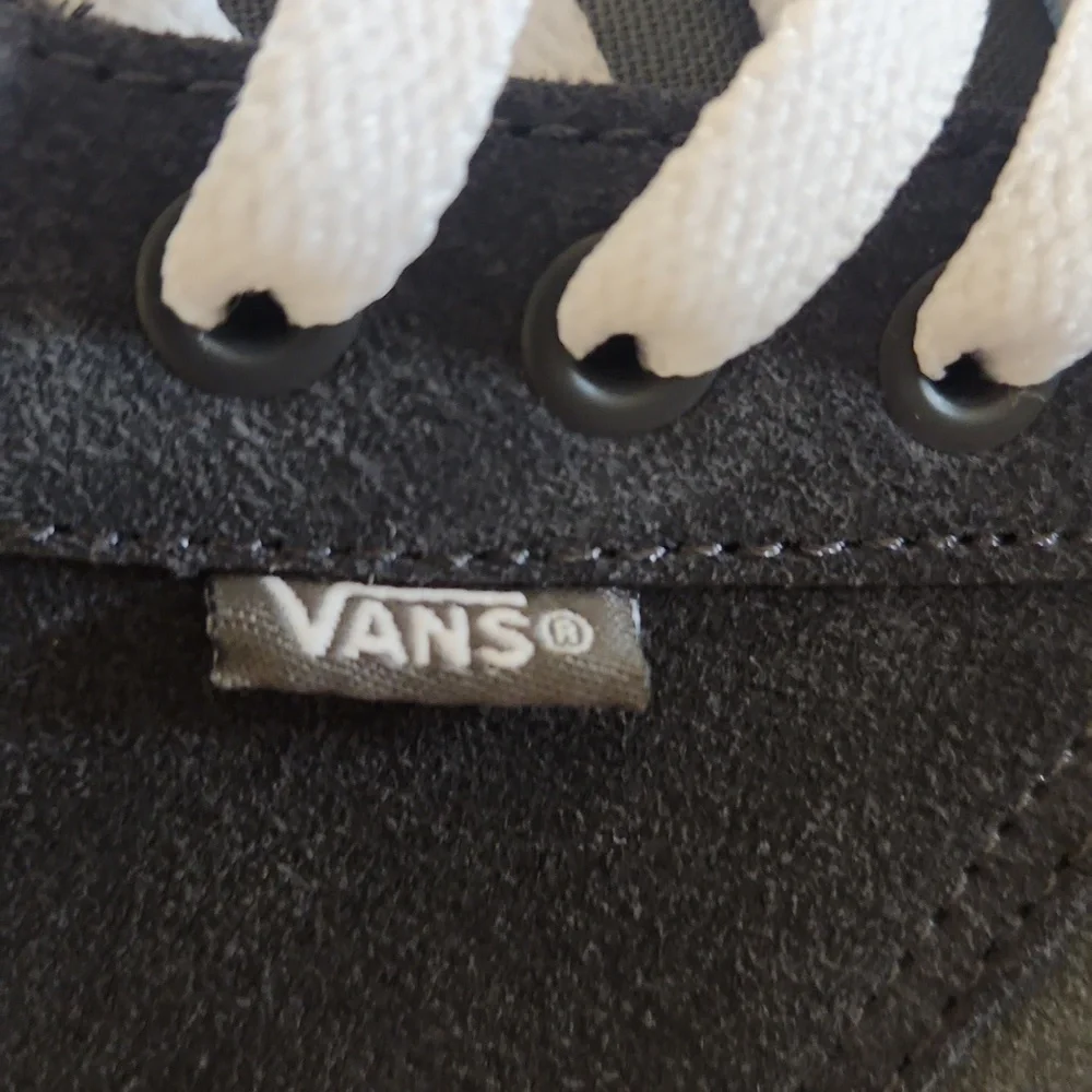VANS Men's Charcoal and White Sneakers Size 13.
